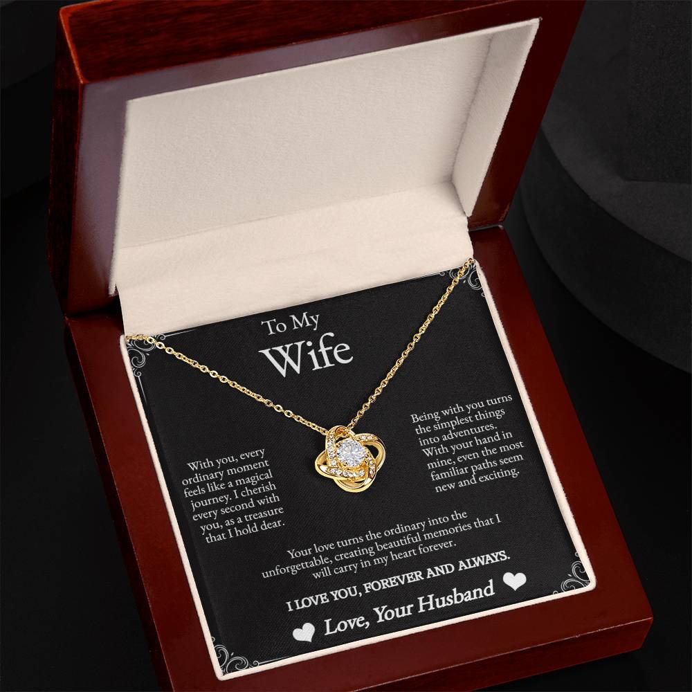To My Wife - Creating Beautiful Memories - Love Knot Necklace